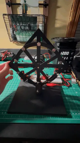 Reaction wheel in operation